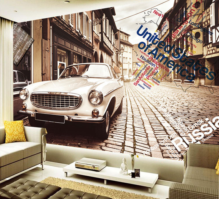 3d stereoskopischen europa und retro tapete coolen autos ...