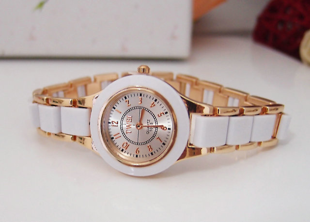 TOP Luxury Brand watch Lady Crystal ceramic watches women rhinestone 