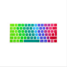 EU/UK Rainbow Keyboard Cover Silicone Skin for Apple Magic Keyboard MLA22B/A European/ISO Keyboard Layout Silicone Skin