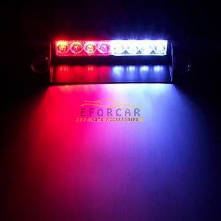 8 LED RedBlue Car Police Strobe Flash Light Dash Emergency 3 Flashing Light (5)