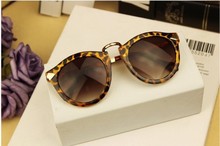 2015 Brand Designer Trend Leopard Sunglasses For Women Men Round Retro Sun Glasses