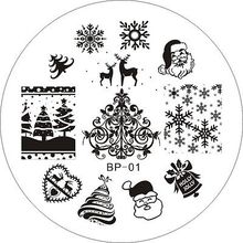 Christmas XMAS Nail Art Stamp Template Image Plate BORN PRETTY 01 Nail Tool
