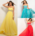 Free shipping 2015 New est chiffon high quality Chic design Prom dress three colors in stock