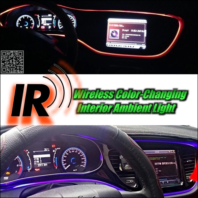 IR Control Color tuning Interior Optical Fiber Band light For Volkswagen VW Touareg 7P5 MK2 2011~2015 Demo