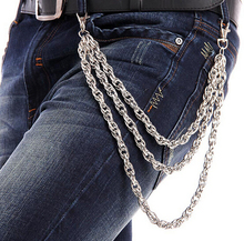 New Fashion Punk Hip-hop Personality Belt Waist Chain Multilayer Male Pants Chain Hot Jeans Metal Clothing Accessories Jewelry
