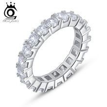 Luxury Austria Crystal Finger Ring,AAA Quality Crystal,925 Sterling Silver Ring on Platinum Plated,Orsa Brand Ring Jewelry OR31