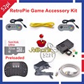 Raspberry Pi 3 Model B 32GB Preloaded RetroPie Game Console Accessories Kit with Gampad Joystick