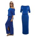 Autumn 2016 Boho Women Sexy Casual Pocket Evening Party Beach Dress Long Maxi Dresses Vestidos Plus