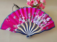 Free Shipping 50pcs/lot Chinese silk fan,cloth fan for lady