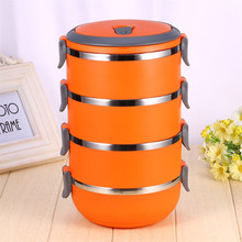 1Pc Stainless Steel Bento Food Container with Handle