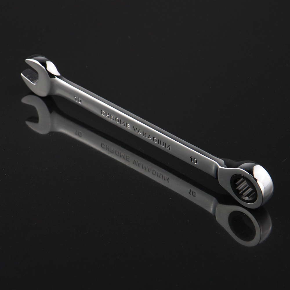 10mm ratcheting combination wrench, ratchet spanner, combination wrench, Chrome Vanadium