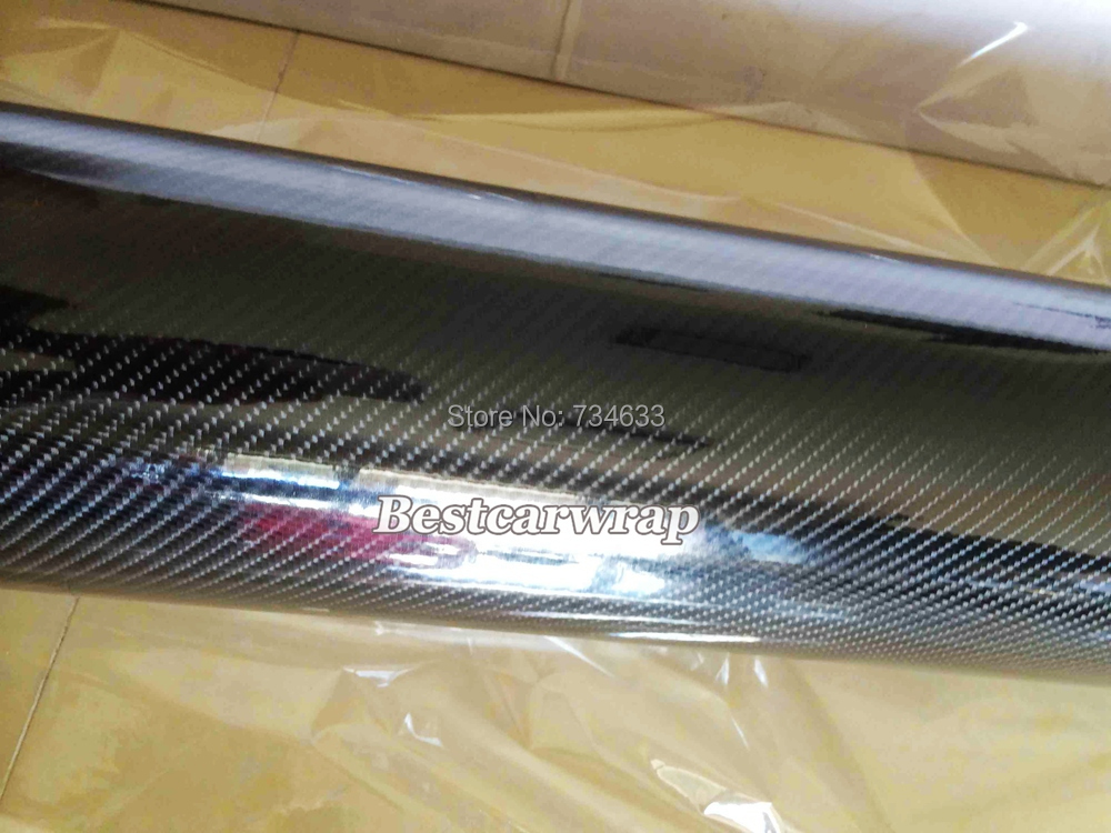 Ultra Gloss 6D Carbon Fiber Vinyl Wrap like Real Carbon with Air Bubble