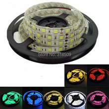 60leds per meter total 5 meters ip65 Waterproof led strip 5050 smd lamp white,warm white,red,green,blue