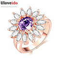 Austrian Crystal Gifts for Women Cubic Zirconia Women s Rings Ring Female Love Rings Rose Gold