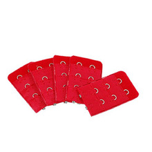 BISM Fashion 5 pcs Red Bra Extension Replacement Extenders 2 Hooks