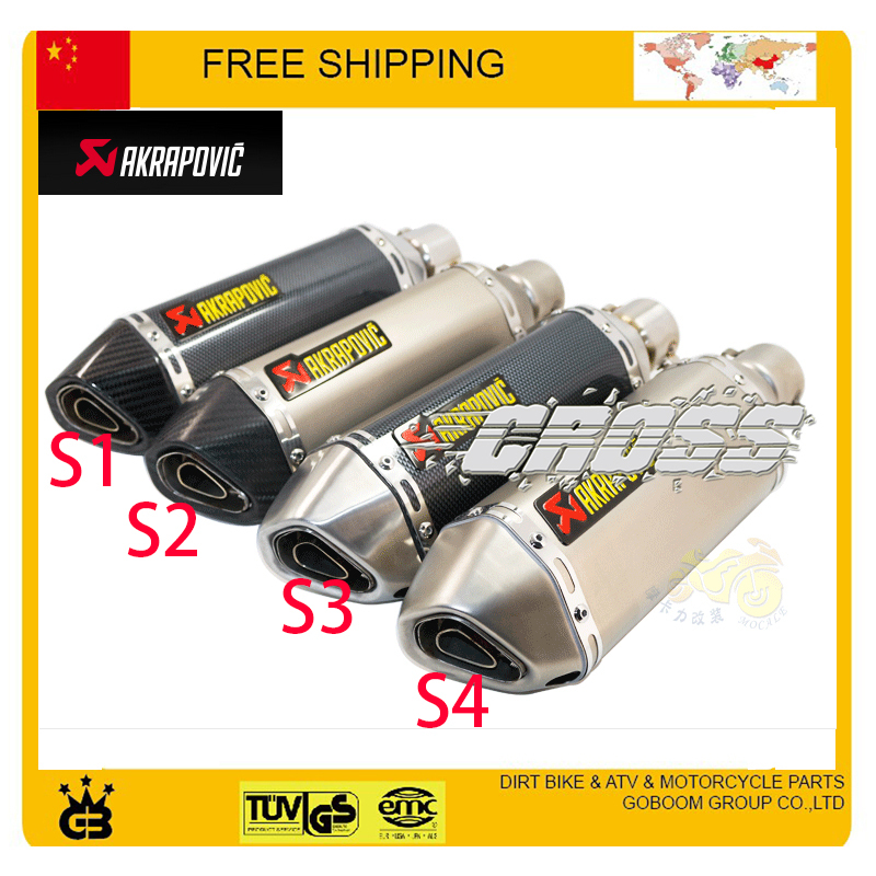 POCKET BIKE street bike CBR TTR YZF crf klx akrapovic exhuast pipe muffler font b motorcycle