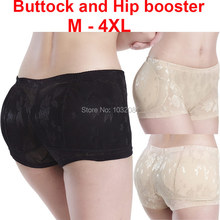 M – 4XL plus size Women Lace buttock and hip booster boxer padded panty fake ass underwear Butt Lifter Booty Butt Enhancer P02