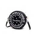 Women Lovely Circular Small Bag Wrist Bag Letters And Stars Print MINI Round Bag Ladies Japan
