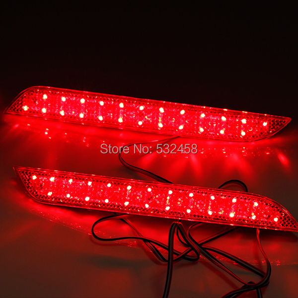 2 шт. DC12V 3 серии заднего бампера отражатель света красный из светодиодов парковка сигнальная лампа 6 Вт новый стайлинга автомобилей противотуманные фары лампы