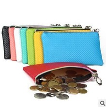 1 Pcs Min Order New Fashion Candy Color Lady PU Leather Purse Handbag Bag Clutch Women