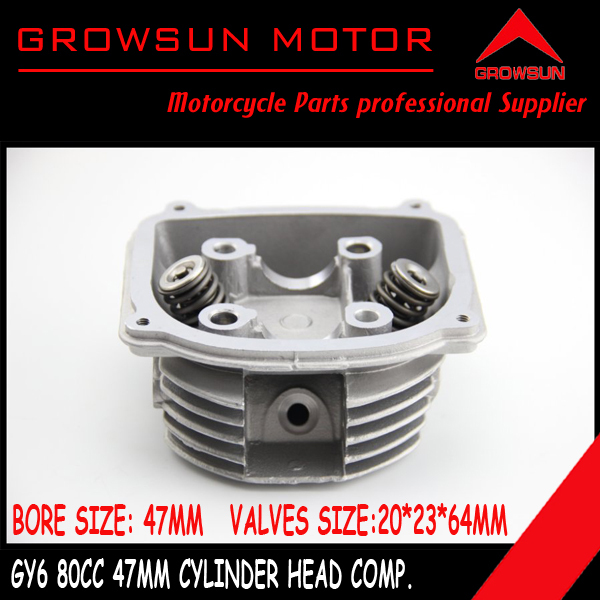 80cc 47mm GY6 Moped Scooter moped ATV Quad engine Cylinder Head comp with 20 23 64mm