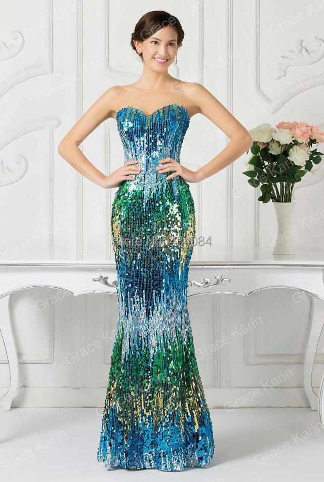 vestidos de noche largos elegantes brillantes