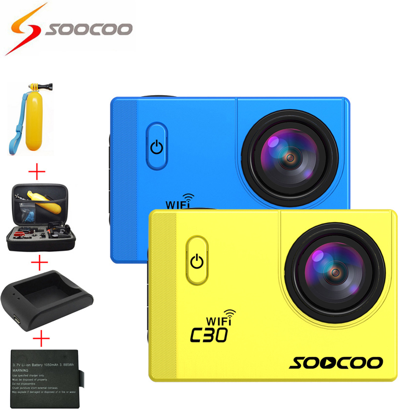 [ +   +  + Floaty] SOOCOO C30 4  Wi-Fi      (70-170 ) 2.0 LCD  deportiva Cam