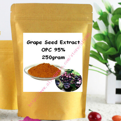 250g Grape Seed Extract pure powder OPC antioxidant 8.8oz, rich of polyphenol and  proanthocyanidins