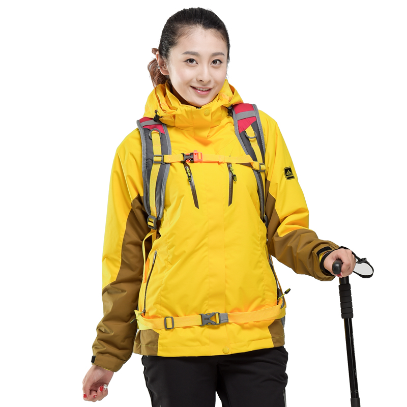 New Design Waterproof Women Jacket Armband Design Fashionable Windbreaker Camping Hiking Jacket Coat 16627