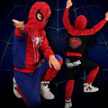 100 Cotton Spiderman Costume Halloween Cosplay Kids Clothes Hooded Outfit Boys Clothing Set Christmas Gift TZ09