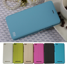 New luxury PU leather Smart flip Cover For Xiaomi mi4i case with Stand Original mi 4i fundas Mobile Phone Bags Accessories