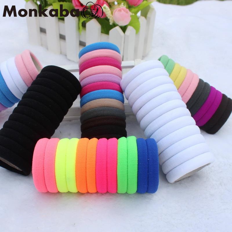50pcs lot Girl Candy Color Rubber band Fashion high elastic hair rope ties headband gum girl