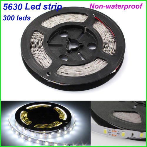 5630 LED Light Strip 5meter 300Led SMD Warm White Cuttable Flexible Strip Non Waterproof Indoor Decorative