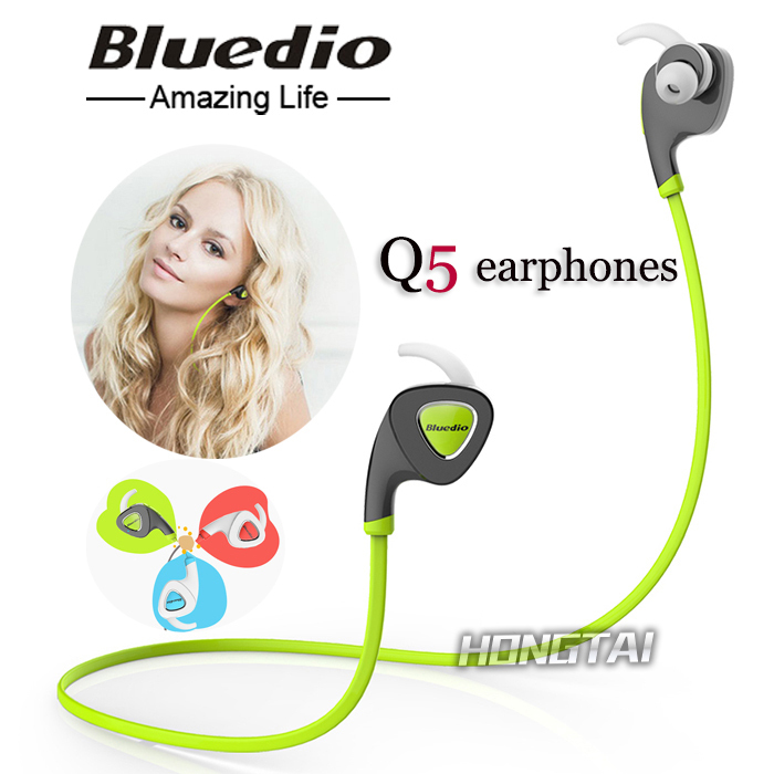 Bluedio Q5 Bluetooth V4.1 Earphone Stereo In Ear Earbud Headset Wireless Sports Sweatproof Headphone Support APP Noisy Reduction