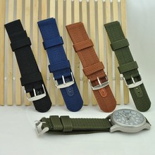 Otan correa ancho de la tela de la lona de Nylon reloj de pulsera correa de la banda 18 mm / 20 mm / 22 mm / 24 mm hebilla de acero inoxidable deportes para hombre para mujer