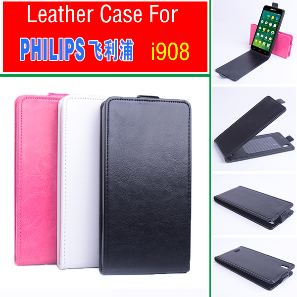 New Phone Bag For Philips i908 Business Phone Cases PU Leather Flip Case Back Cover Wallet