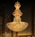 Large modern led chandelier luxury K9 Gold crystal chandelier lighting lustres de cristal Upscale Lustre crystal