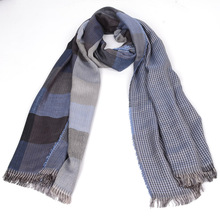 free ship 2016 tartan Scarves men winter new brand Fashion Plaid Scarf for Men Design cozy warm long scarf cotton brown Tassel