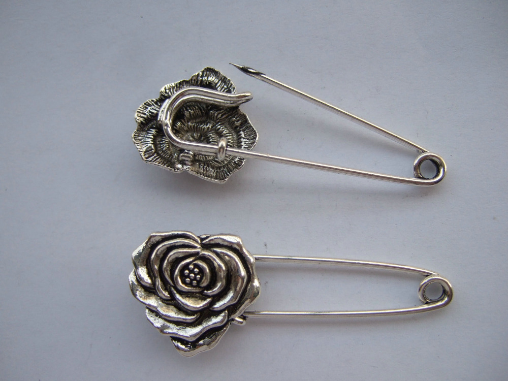12 x Silver Tone Strong Metal font b Kilt b font Scarf Brooch Safety Pin With