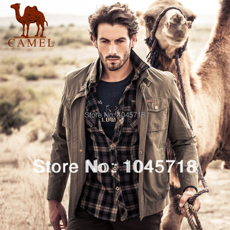 New arrival camel men's clothing 2013 autumn casual stand collar jacket male jacket outerwear 154185