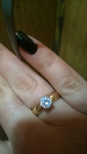 Fashion women s Titanium Rings 18K gold filled large cz diamond wedding ring 6mm Wide U