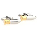 Hot Sale Gold And Silver Bullet Cufflinks Men Novel French Shirt Cuff Links Brand High Quality