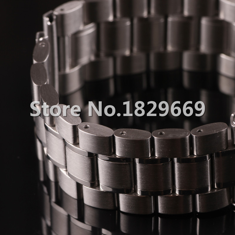 16mm 18mm 20mm 22mm 24mm New Men`s Golden Metal Watch Band Stainless Steel Bracelets For Smart Watch With Tools