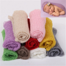 2016 New Arrival Mohair baby photography props Newborn Photography Wraps Handmade Flower Headband Baby Photo props