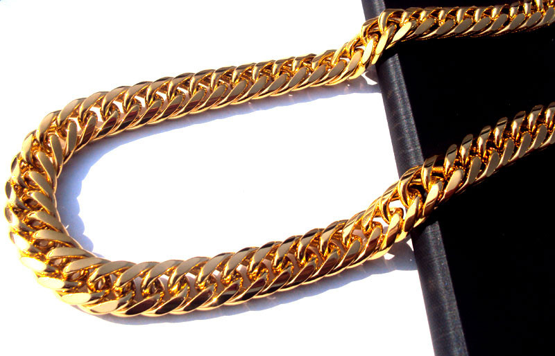2020 Heavy MENS 24K SOLID GOLD FILLED FINISH THICK MIAMI CUBAN LINK NECKLACE CHAIN From ...