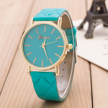 Lowest price new Hot Luxury gold Geneva Women watch Geneva PU Leather Casual Quartz dress Watches