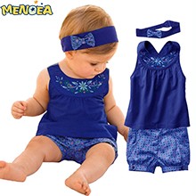 Bear-Leader-Fashion-Blue-Baby-Vestidos-Suits-Baby-Kerchief-Sleeveless-Dress-Gingham-Plaid-Pant-Baby-Clothing