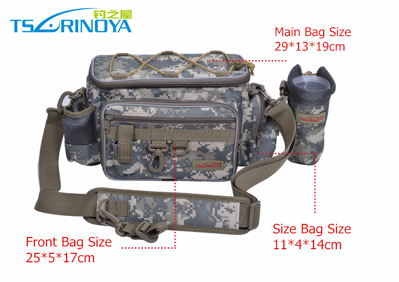 Brand New Multifunctional 2012 lure waist pack messenger bag pole package fishing bag fishing tackle bag Free Shipping