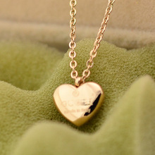 Elegant Heart Shape Short Necklace Titanium Steel Rose Gold Plated Woman Fine Jewelry Birthday Gift Free