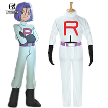 Pokemon Go Cosplay ROLECOS Anime Pocket Monster Women Cosplay Costumes Team Rocket James Top and Pants Costumes Pokemon Cosplay